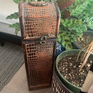 Faux Gator Skin Wine Box Decor